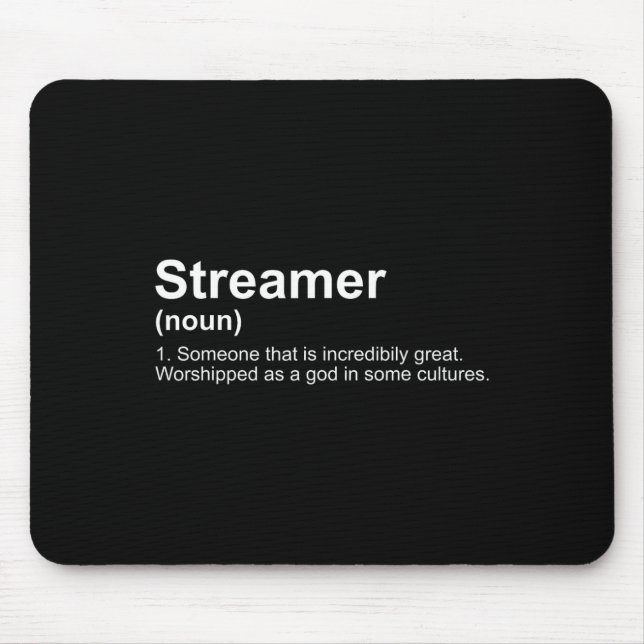 Streamer Live Steam Definition  Mouse Pad (Front)