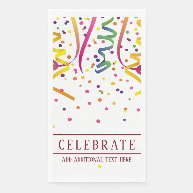 Streamers, Confetti And Celebrations Napkin (Front)