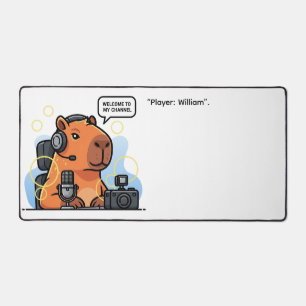 Streaming Capybara – Cute Gamer Streamer Desk Mat