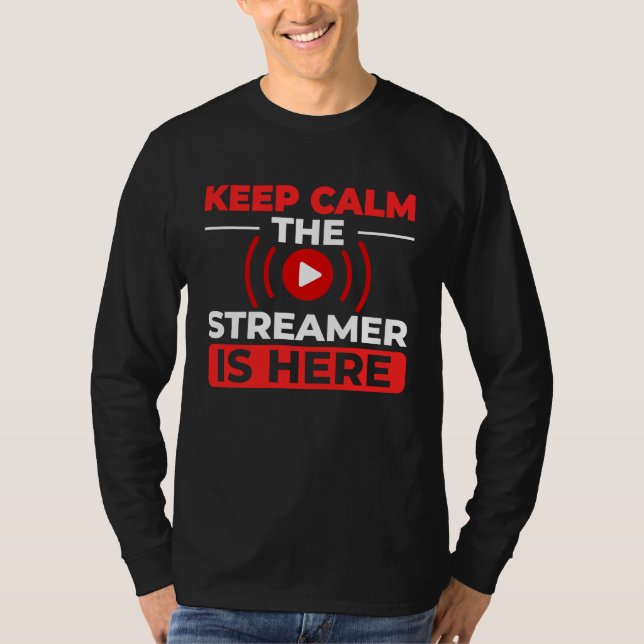 Streaming Gaming Streamer Online Video Microphone  T-Shirt (Front)