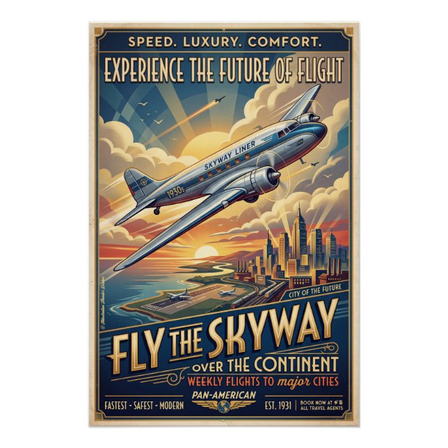 Streamline Airplane  Poster (Front)