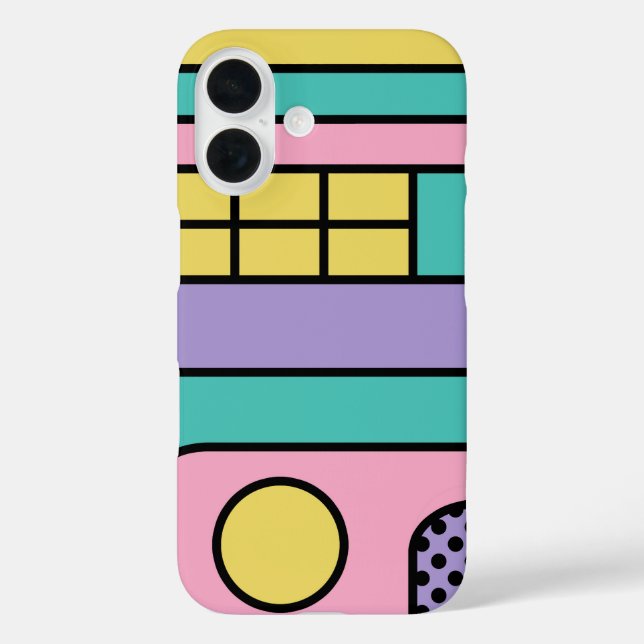 Streamline Moderne Retro Style Geometric Design Case-Mate iPhone Case (Back)