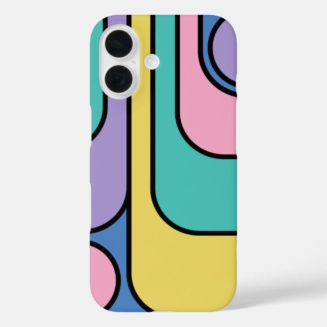 Streamline Moderne Retro Style Geometric Design Case-Mate iPhone Case (Back)