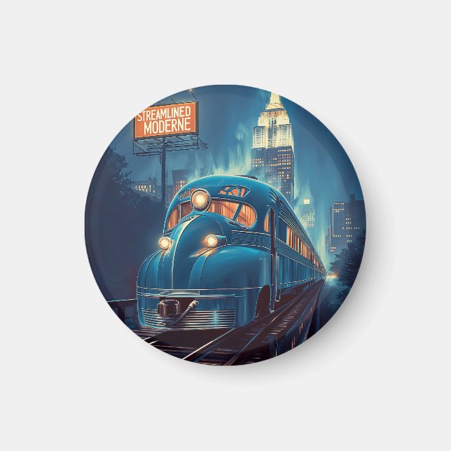 Streamline Moderne | Vintage New York Express Magnet (Front)