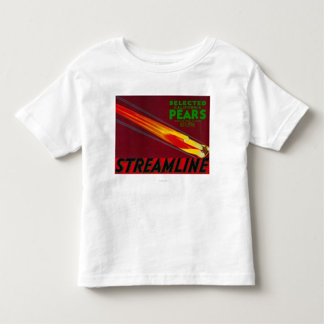Streamline Pear Crate LabelSanta Clara, CA Toddler T-Shirt (Front)
