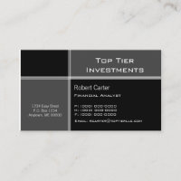 Streamlined Pro Business Card, Slate Grey