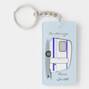 Streamlined small trailer gypsy caravan key ring