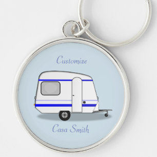 Streamlined small trailer gypsy caravan key ring