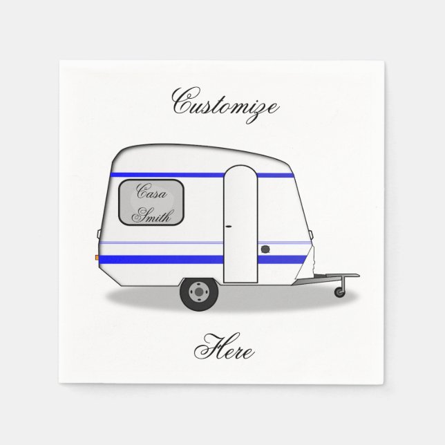 Streamlined small trailer gypsy caravan napkin (Front)