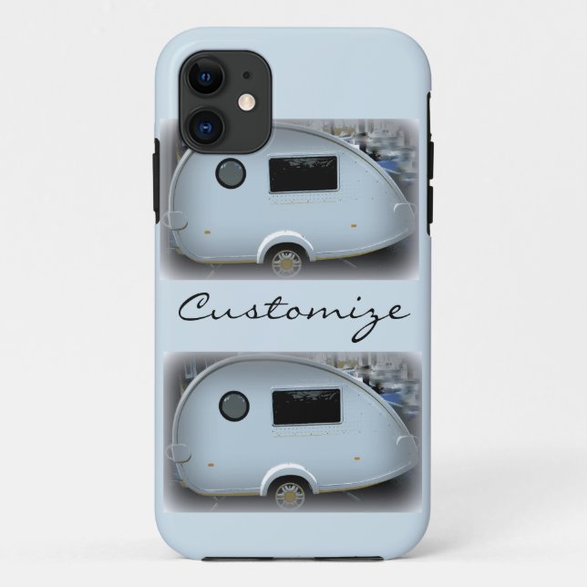 Streamlined teardrop trailer gypsy caravan Case-Mate iPhone case (Back)