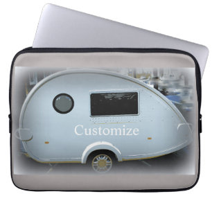 Streamlined teardrop trailer gypsy caravan  laptop sleeve
