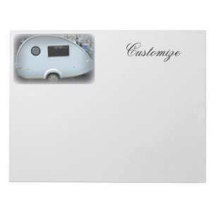 Streamlined teardrop trailer gypsy caravan notepad