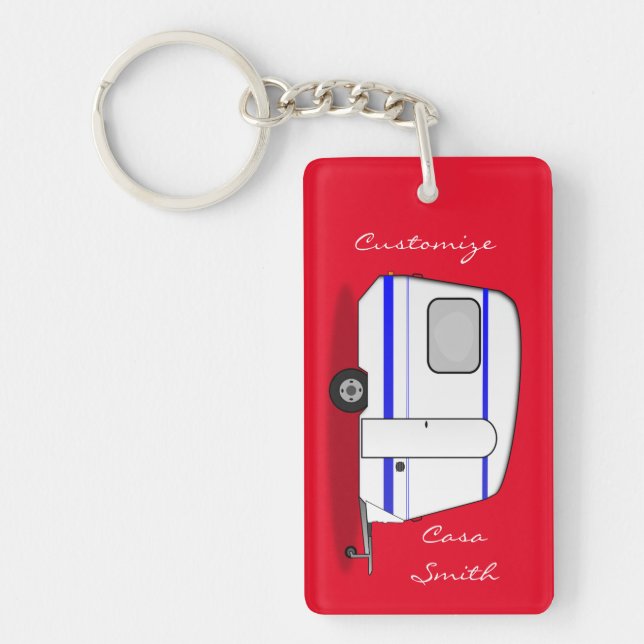 Streamlined  trailer gypsy caravan Thunder_Cove Key Ring (Front)