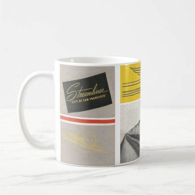Streamliner, San Francisco, CA Passenger Train Coffee Mug (Left)