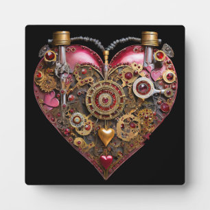Streampunk Heart Ruby Valentine Plaque