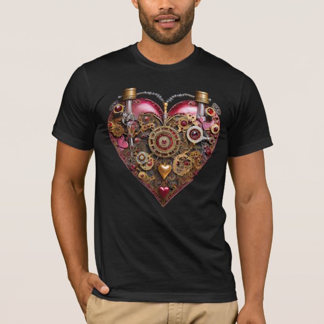 Streampunk Heart Ruby Valentine T-Shirt (Front)