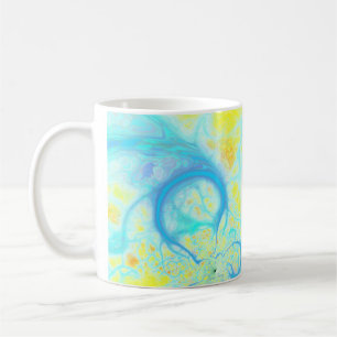 Streams of Joy – Cosmic Aqua & Lemon Coffee Mug