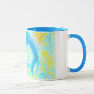 Streams of Joy – Cosmic Aqua & Lemon Mug