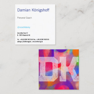 Street Art based bold colours  Square Business Card