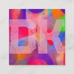 Street Art based bold colours Square Business Card