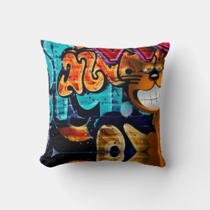 Street Art Cat Cushion