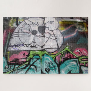 street art cat jigsaw puzzle