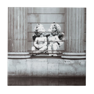 Street Art cherubs Ceramic Tile