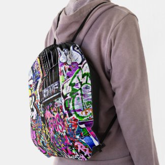 Street Art Drawstring Backpack