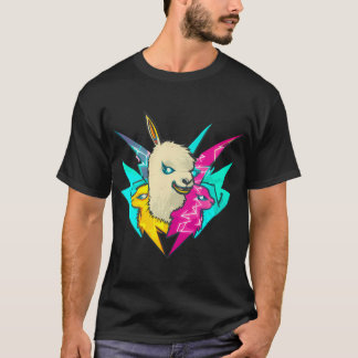 Street Art Graffiti Colourful Thunder Llamas T-Shirt