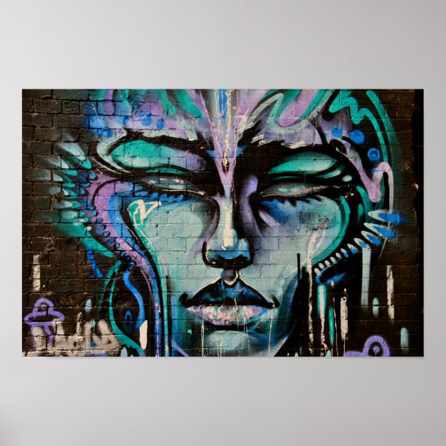 Street Art Graffiti Digbeth Birmingham UK Poster (Front)