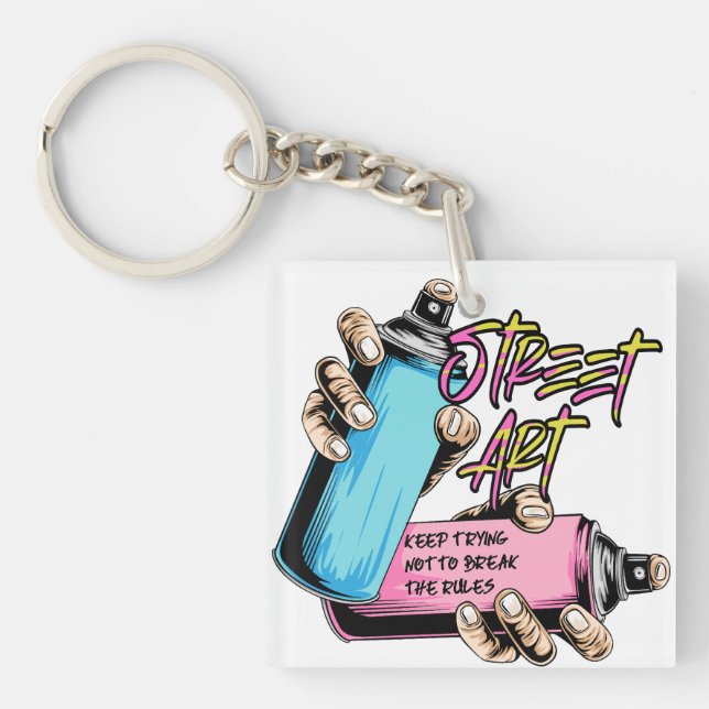 Street Art Graffiti Urban  Key Ring (Front)