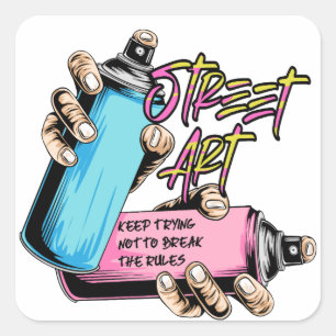 Street Art Graffiti Urban  Square Sticker