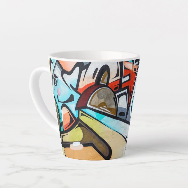 Street art / Mural Latte Mug (Left Angle)