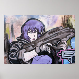 Street Art of Las Palmas Cartoon Hero Poster