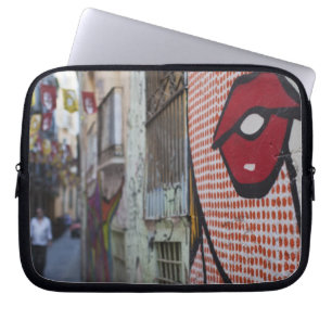 Street art on Calle de la Libertad street Laptop Sleeve