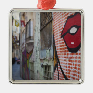 Street art on Calle de la Libertad street Metal Ornament
