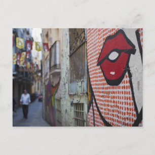Street art on Calle de la Libertad street Postcard