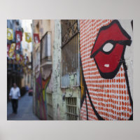 Street art on Calle de la Libertad street