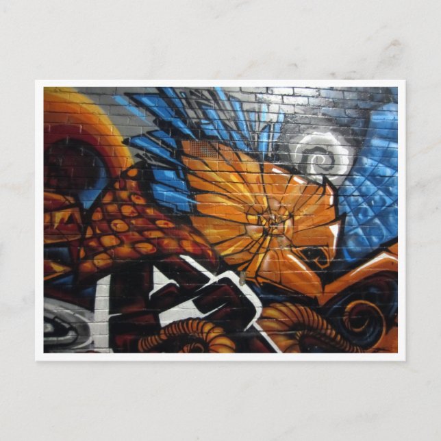 street art orange postcard (Front)