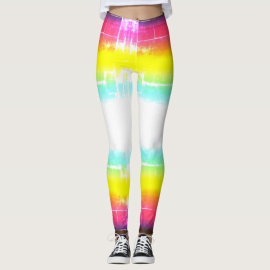 Street Art Pink Yellow Colourful Leggings