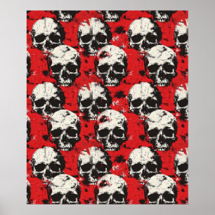 Street Art Skull Poster Design A10
