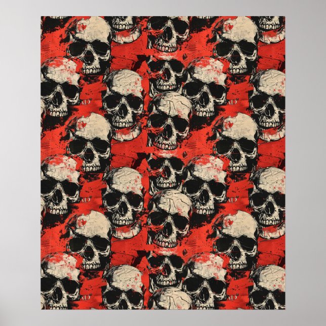 Street Art Skull Poster Design A23 (Front)