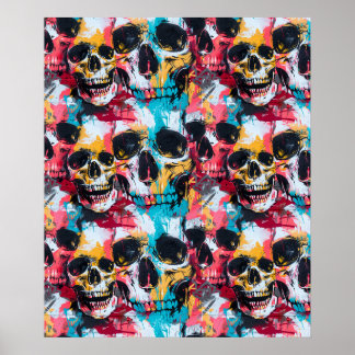 Street Art Skull Poster Design A35