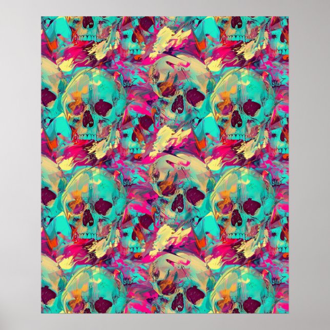 Street Art Skull Poster Design A37 (Front)