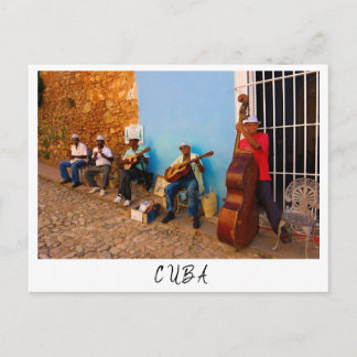 Street band in Trinidad, Cuba postcard