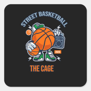 Street Basketball Square Sticker