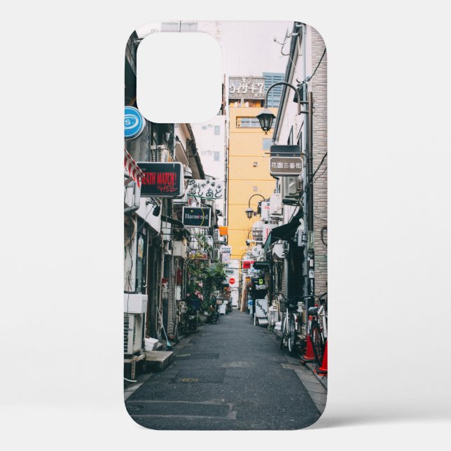 STREET BETWEEN GRAY CONCRETE BUILDINGS Case-Mate iPhone CASE (Back)