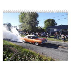 Street burnouts,muscle cars calendar