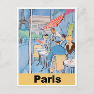 Street caffee in Paris Postcard