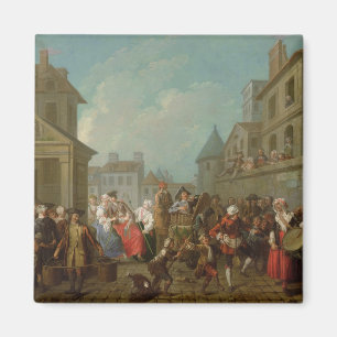 Street Carnival in Paris, 1757 Magnet